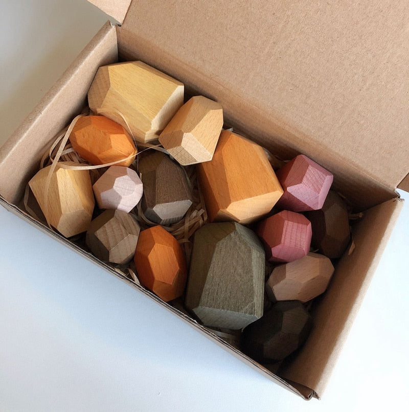 Wooden Gemstone Building Blocks