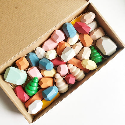 Wooden Gemstone Building Blocks