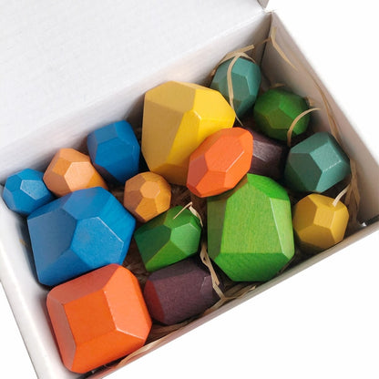 Wooden Gemstone Building Blocks