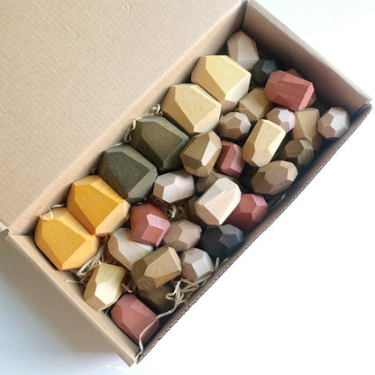 Wooden Gemstone Building Blocks