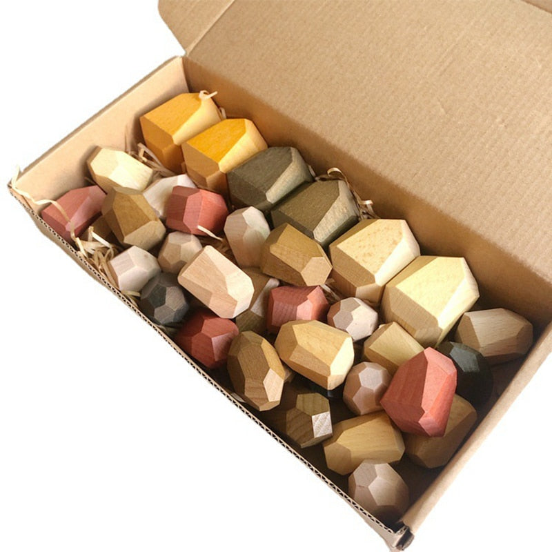 Wooden Gemstone Building Blocks