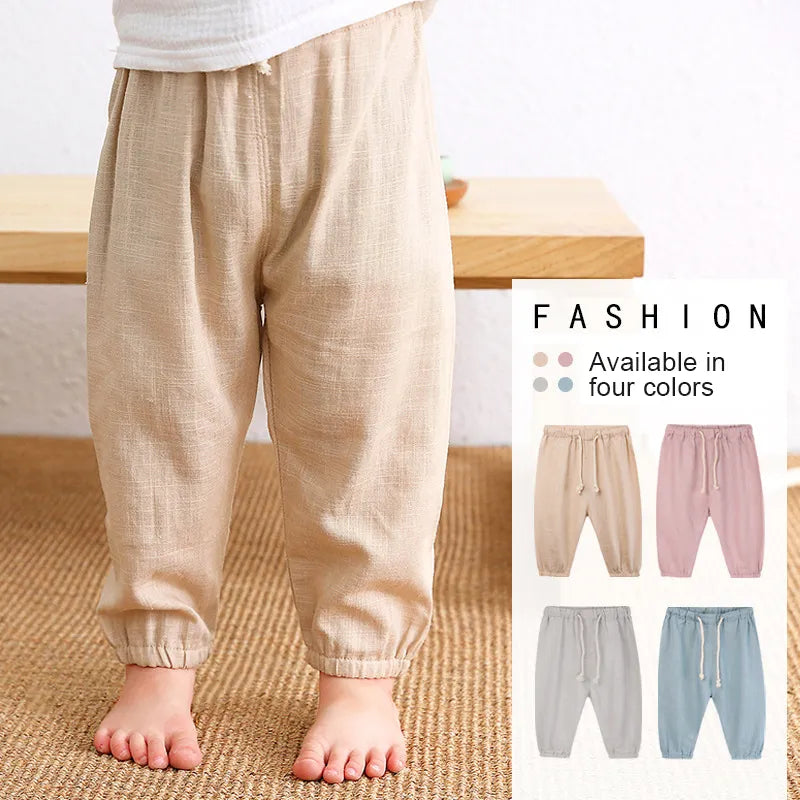 Spring & Summer Linen Baby Harem Pants