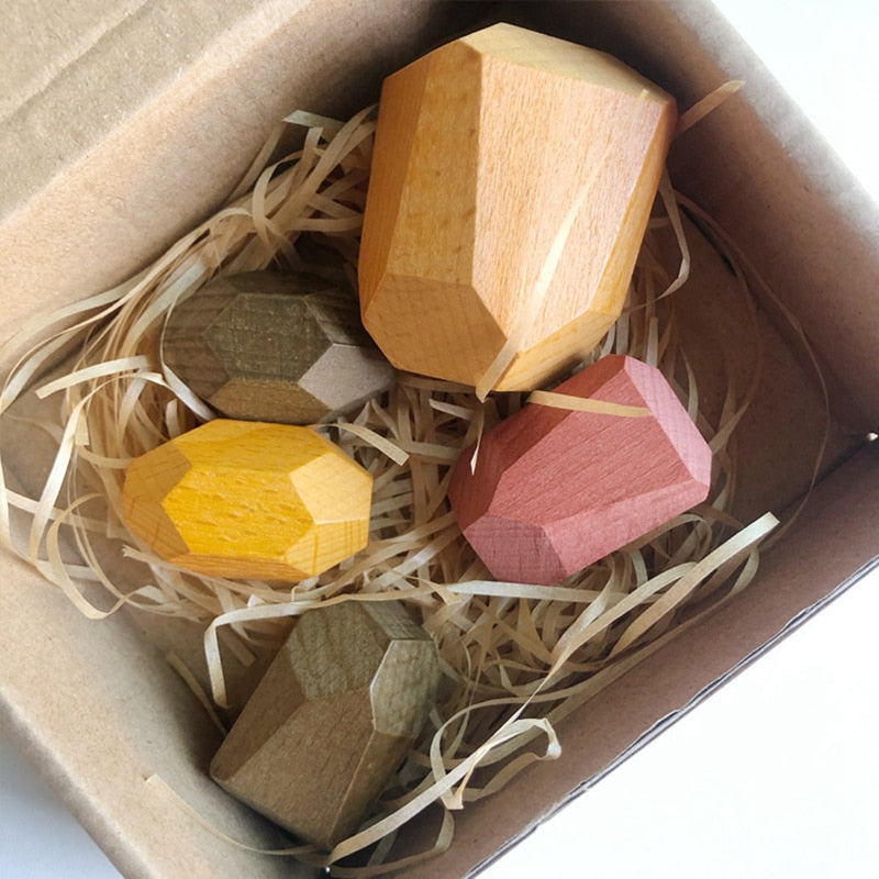 Wooden Gemstone Building Blocks