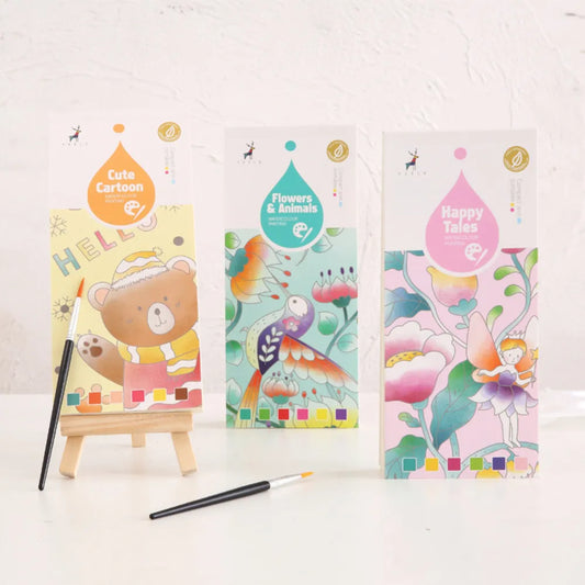 20 Sheets Portable Children's Watercolor Painting Book