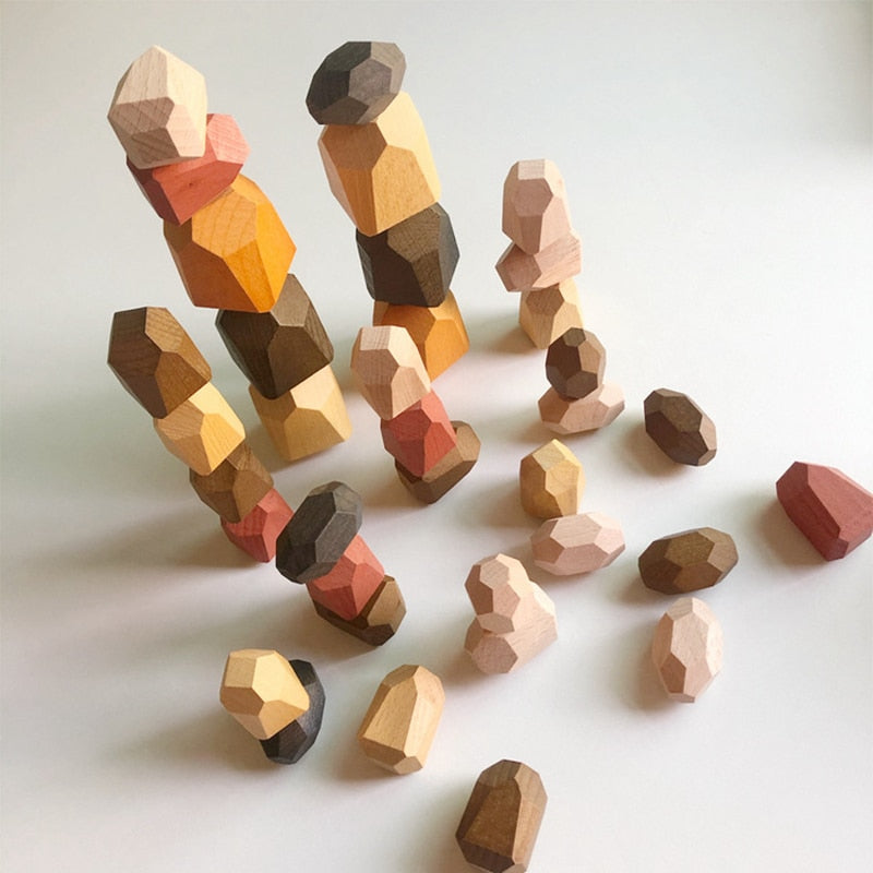 Wooden Gemstone Building Blocks