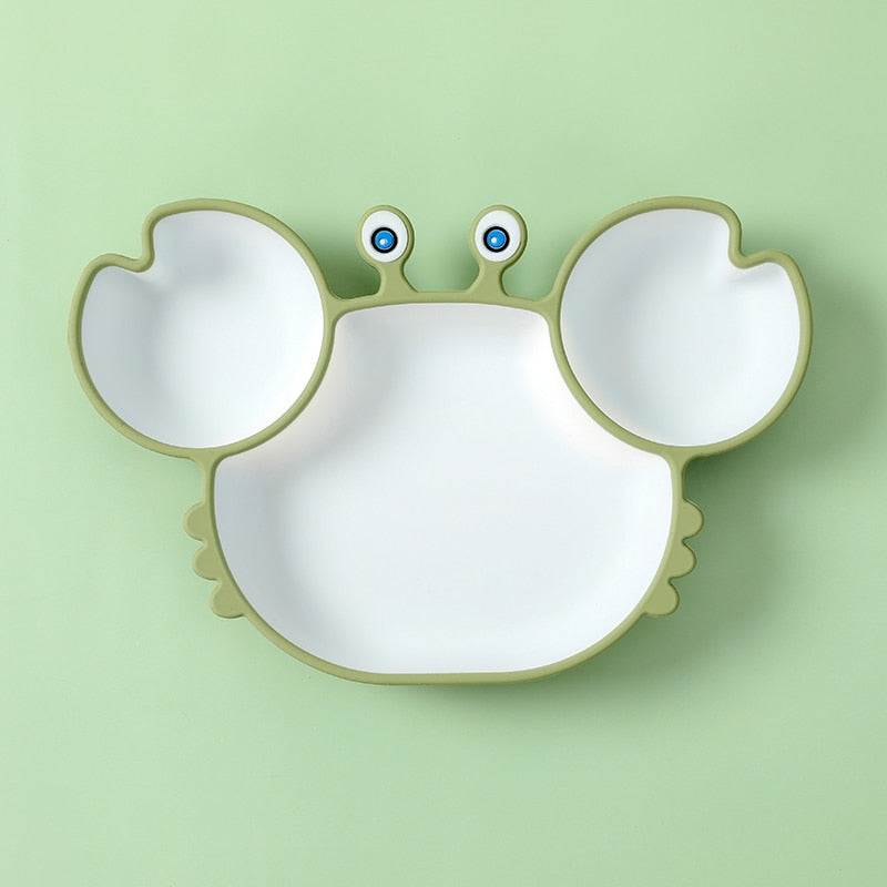 Silicone Plate Crab with Suction Cup